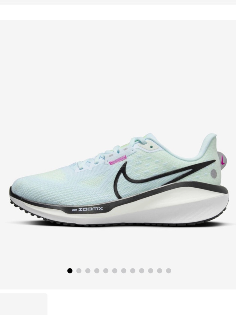 Nike Women's Mint Green and Pink Running Shoes